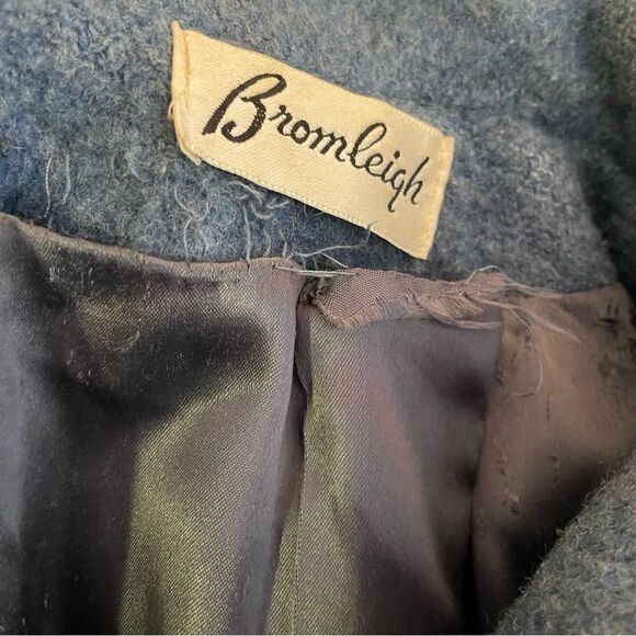 Vintage Bromleigh Blue Wool Coat - Picture 4 of 5